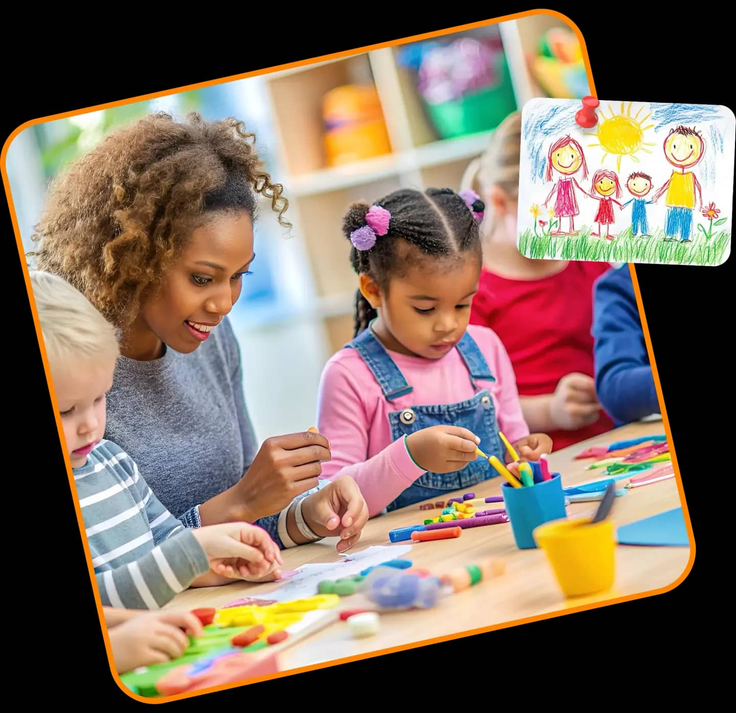 Children engaging in educational activities