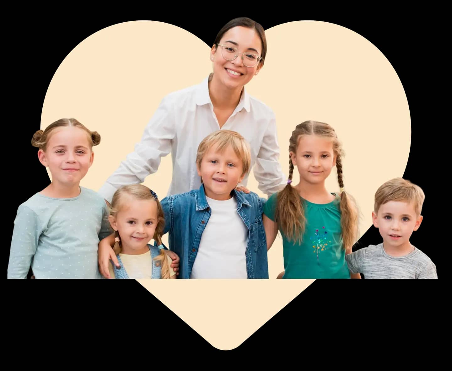 Teacher and children in a safe learning environment