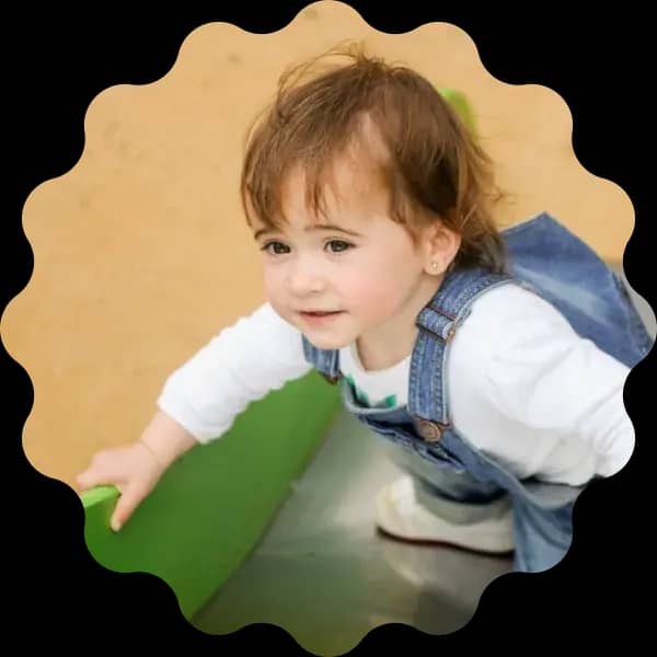 Child exploring a classroom activity basket