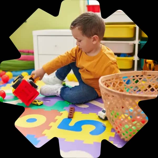 Child enjoying a hands-on learning activity