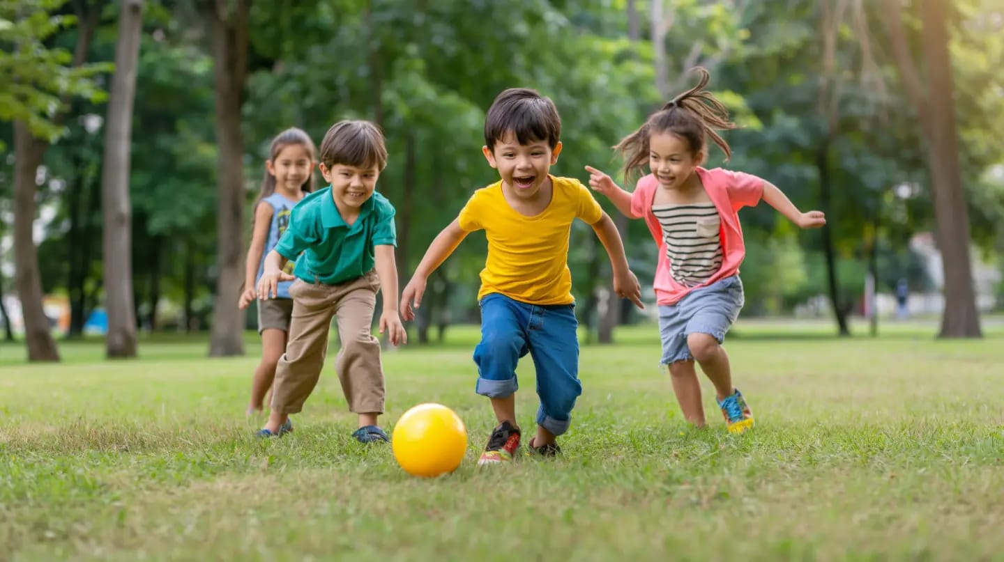 Children taking part in a guided preschool classroom activity